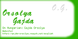 orsolya gajda business card